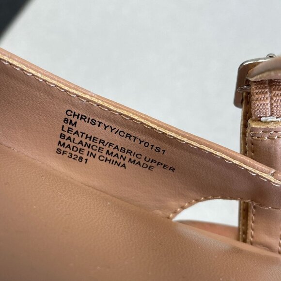 NEW Steve Madden Christyy Women's Size 8M Tan Slingback Shoes Leather Upper - Picture 5 of 8